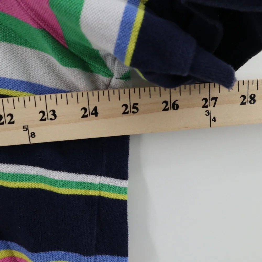 Polo Ralph Lauren Polo Shirt Mens XXL Striped 90s Multi-Color Pony Logo Good